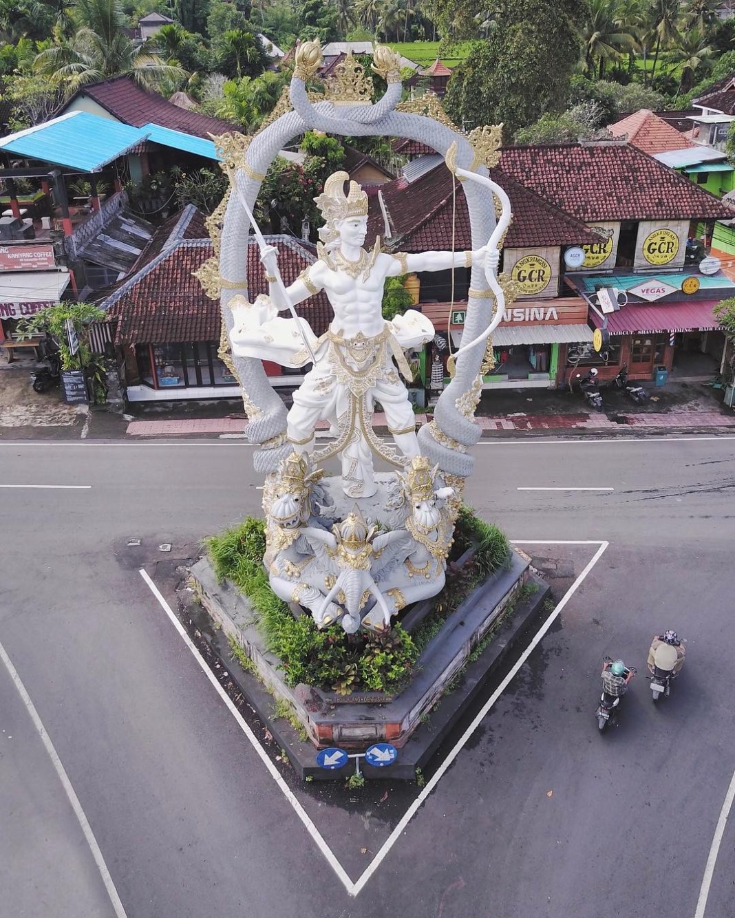 Lord Rama Statue, Ubud Bali - Drone view