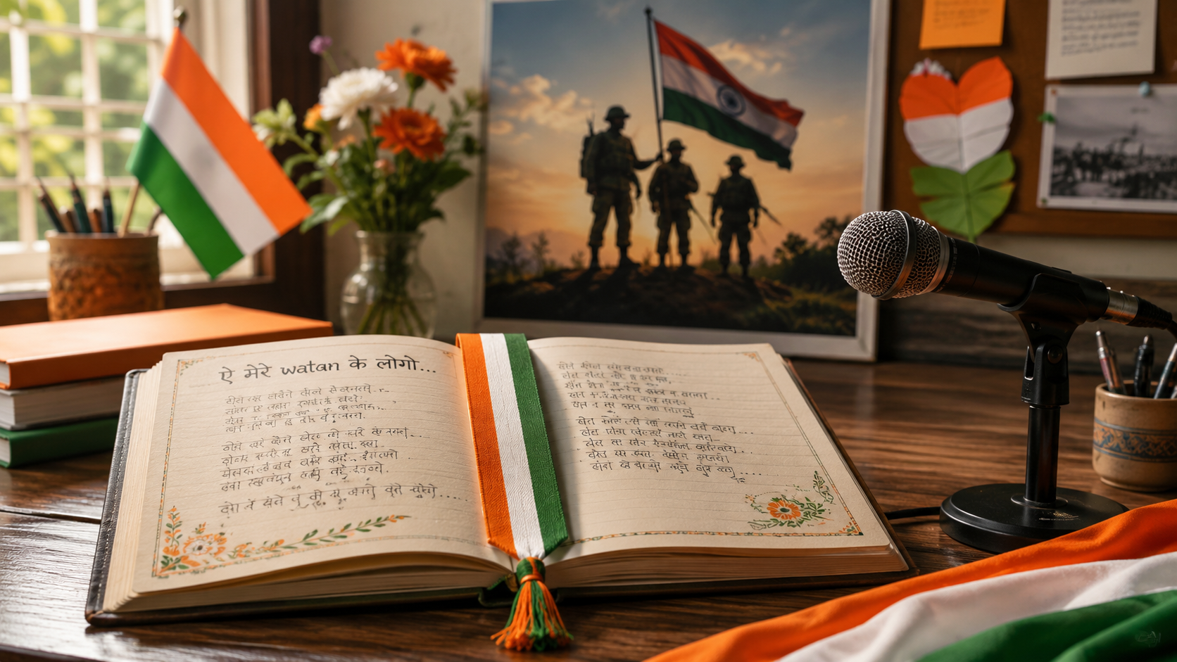 aye mere watan ke logo hindi song tribute image