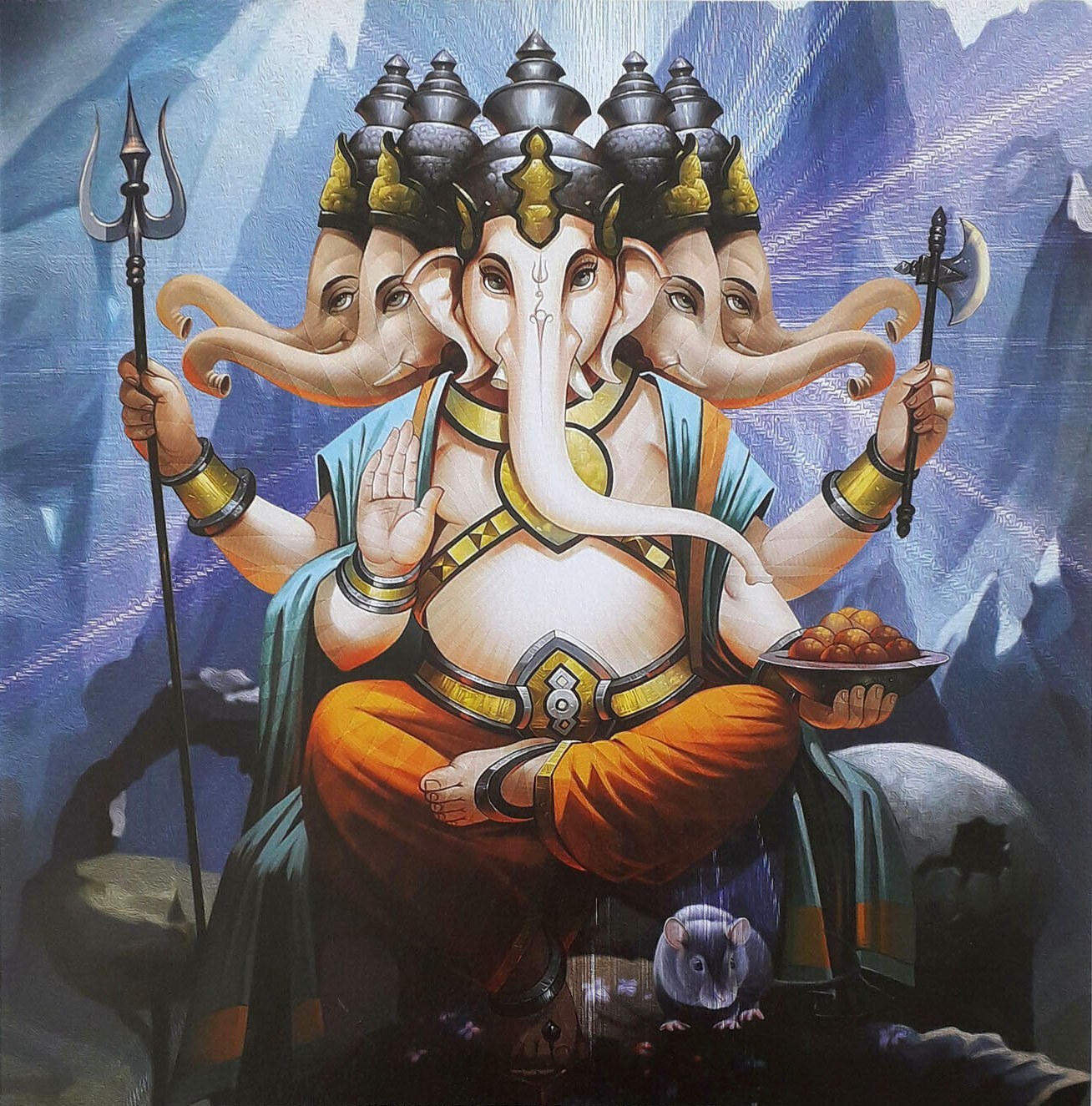Panchmukhi Ganesha Art